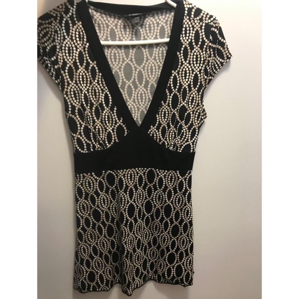 Black and gold top